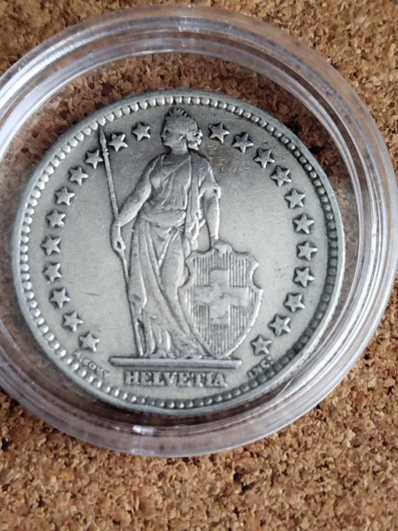 2 ФРАНКА ШВЕЙЦАРИЯ 1943 ГОД.СЕРЕБРО.ИЗ КОЛЛЕКЦИИ.