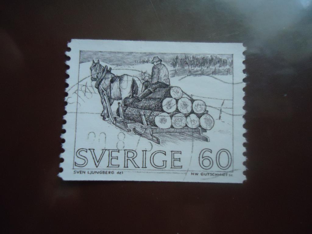 1971 г.  Швеция  гаш.  без клея.