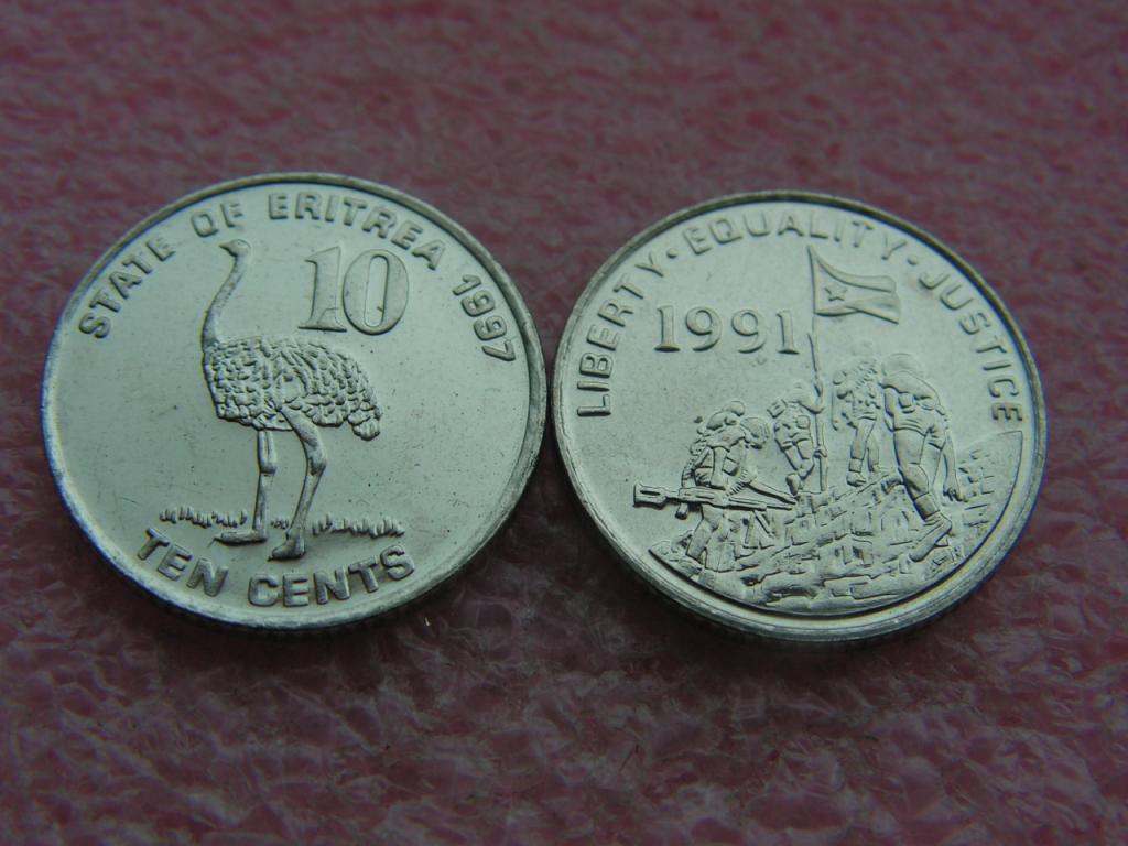 Эритрея 10 центов 1997 unc