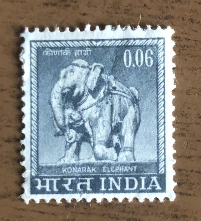 Марки Индия 1966 г стандарт слон