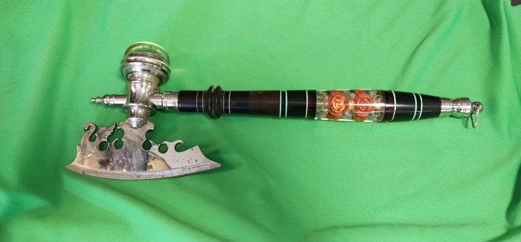 Топор кухонный. Сталь. Оргстекло.СССР. 2.