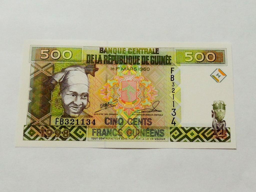 ГВИНЕЯ 500 франков 1998 год. UNC