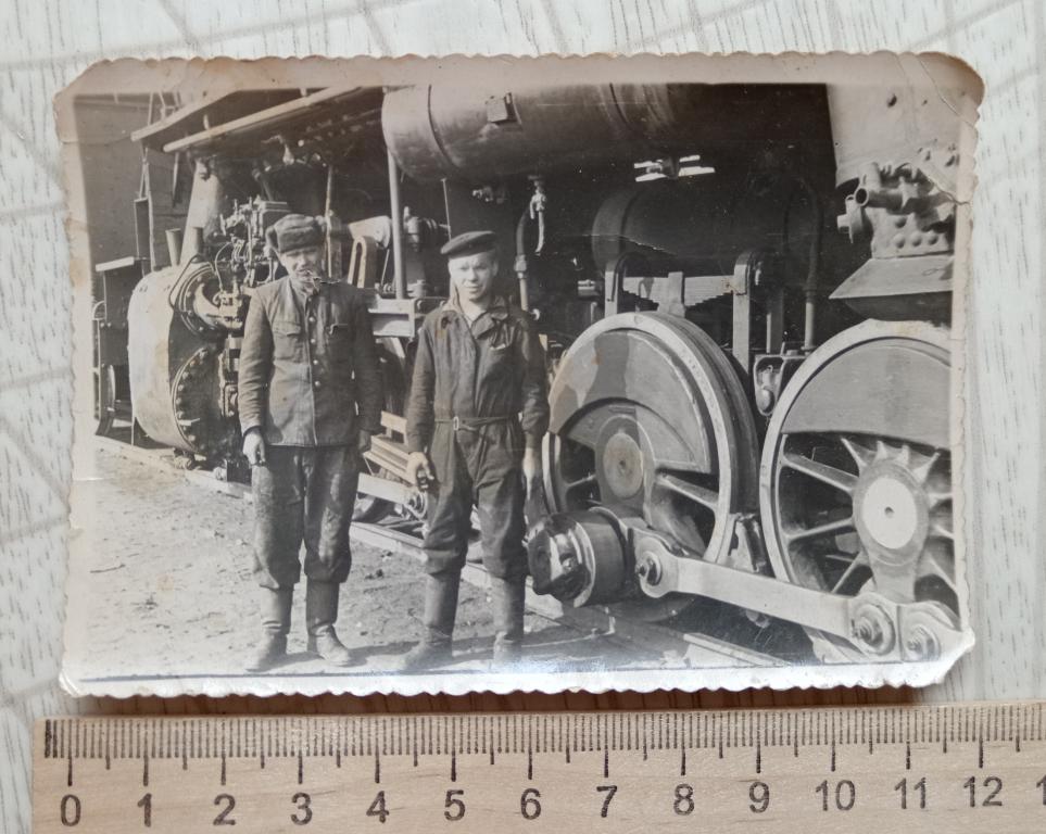 Паровоз СССР Железная дорога железнодорожники фотография 8х12 см