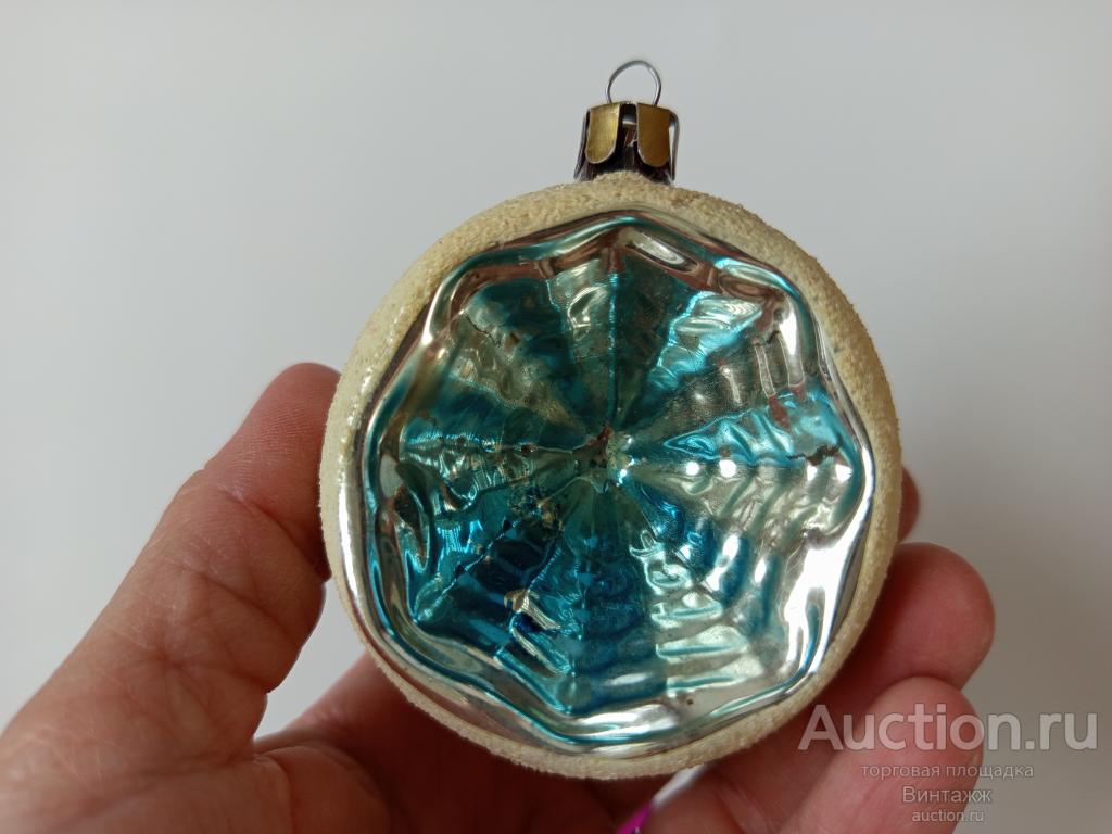 Елочная игрушка Шарик фонарик СССР