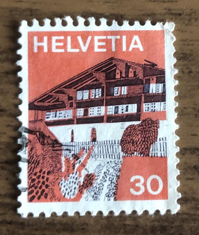 Марки Швейцарии 1973 г Эрленбах-им-Зимменталь