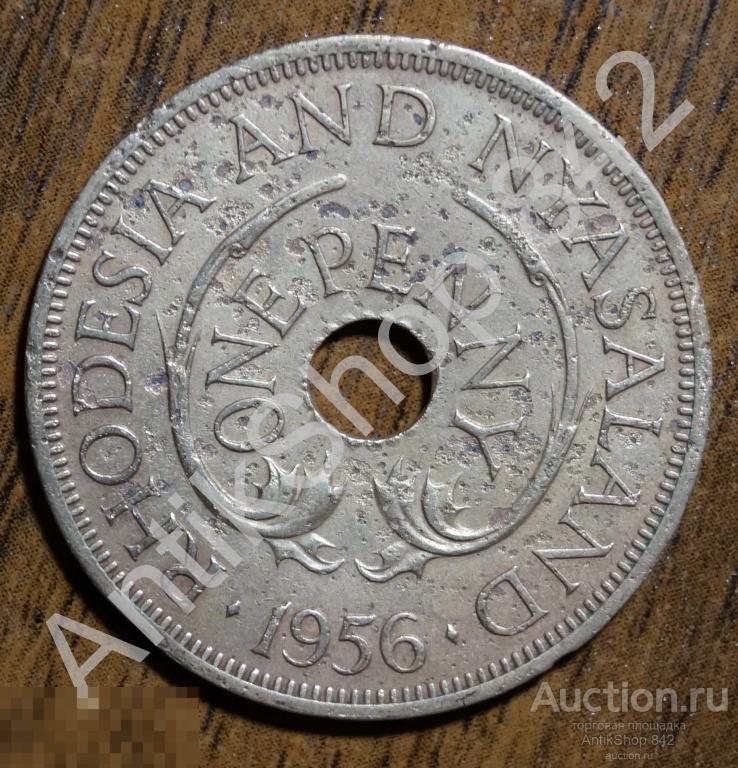 Родезия и Ньясаленд 1 пенни 1956г.