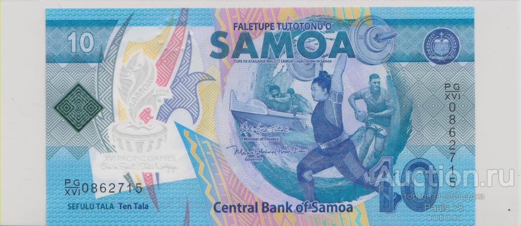 Самоа , 10 тала , 2019 г. , Unc . ( памятная )