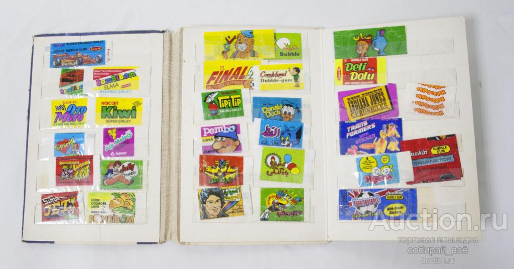 Обертки от жевательной резинки 31 шт в альбоме  (37)