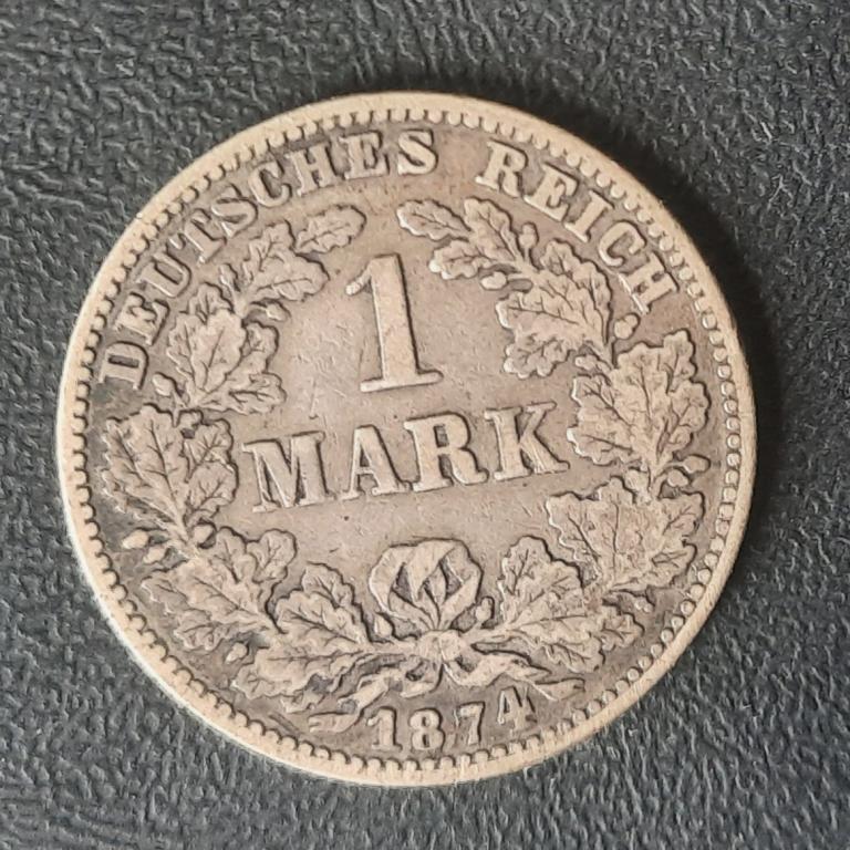 1 марка 1874  Серебро Оригинал