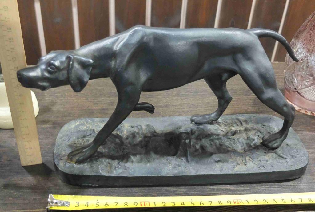 чугунная статуэтка Охотничья собака, 1957 год, СССР, коллекционная
