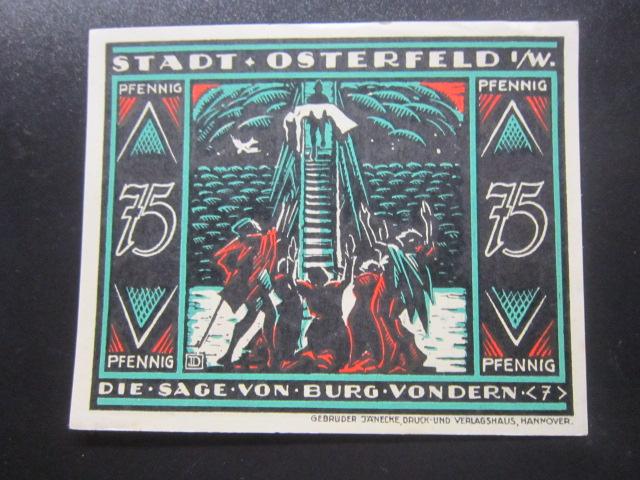 ГЕРМАНИЯ НОТГЕЛЬД  75  ПФЕННИГОВ OSTERFELD