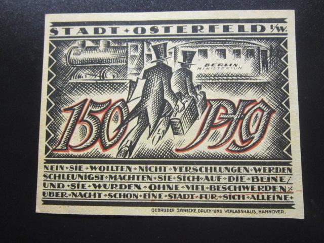 ГЕРМАНИЯ НОТГЕЛЬД  150  ПФЕННИГОВ OSTERFELD