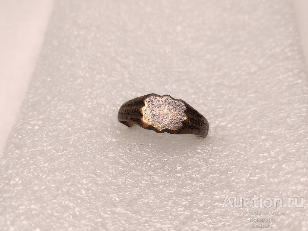 Старинный перстень кольцо Древняя Русь / бронза