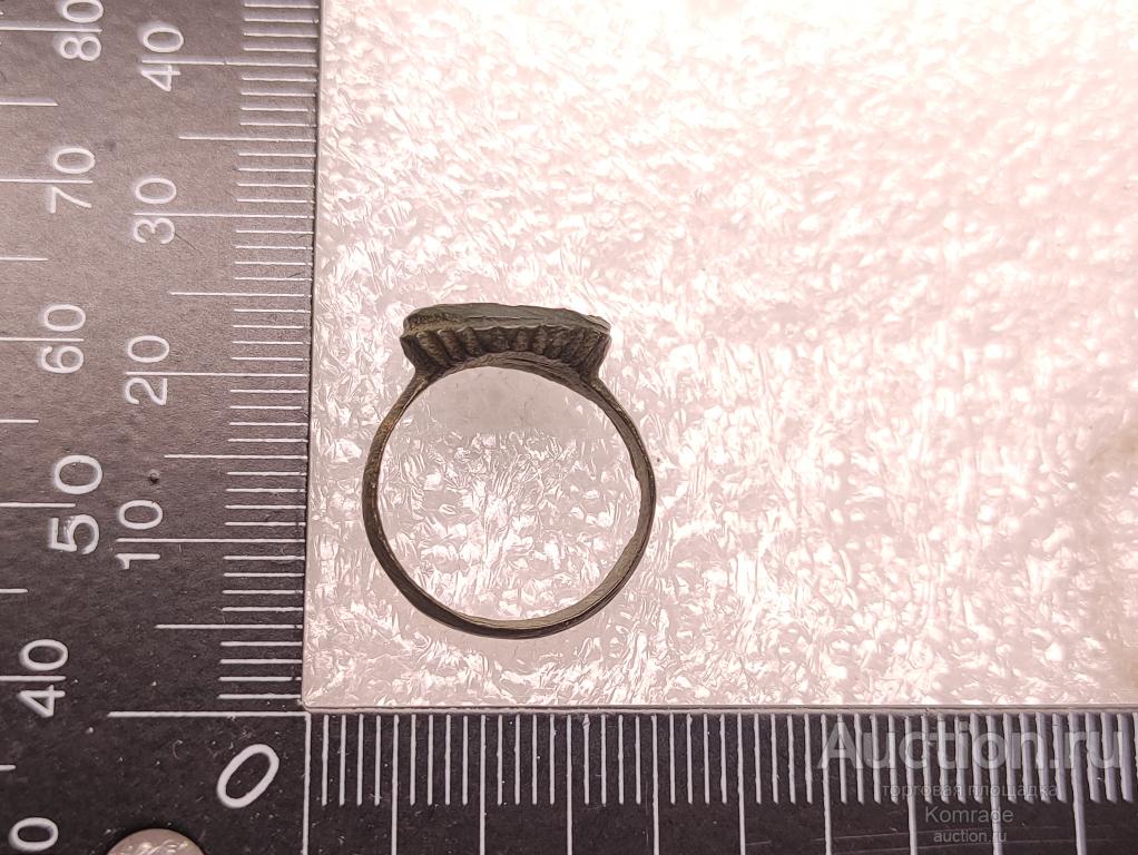 Старинный перстень кольцо Древняя Русь / бронза