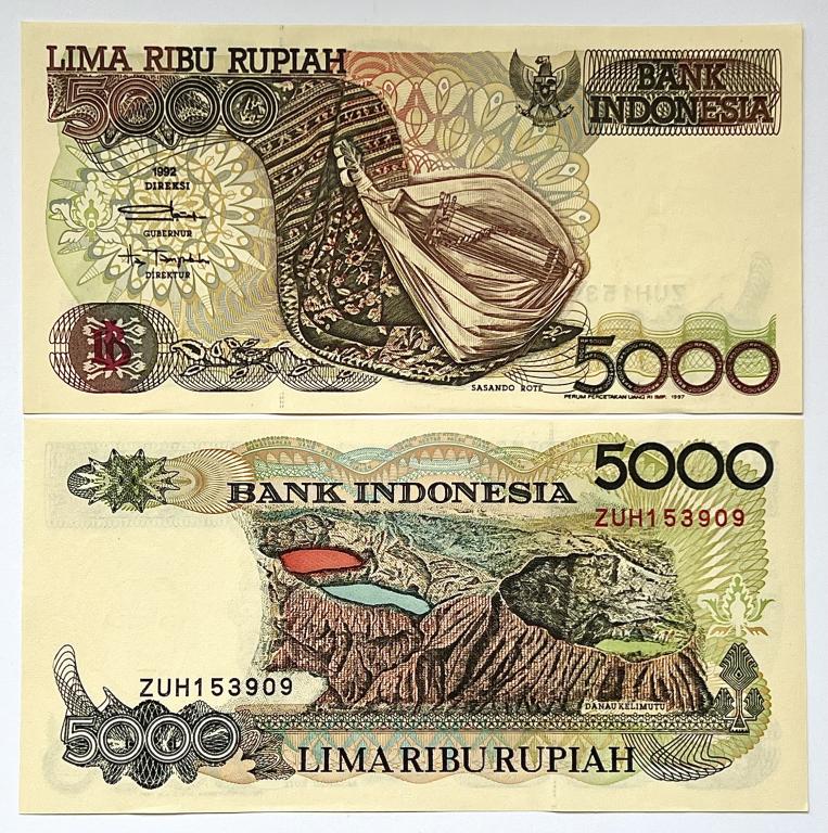 ИНДОНЕЗИЯ 5000 РУПИЙ 1992(1997) ГОД UNC