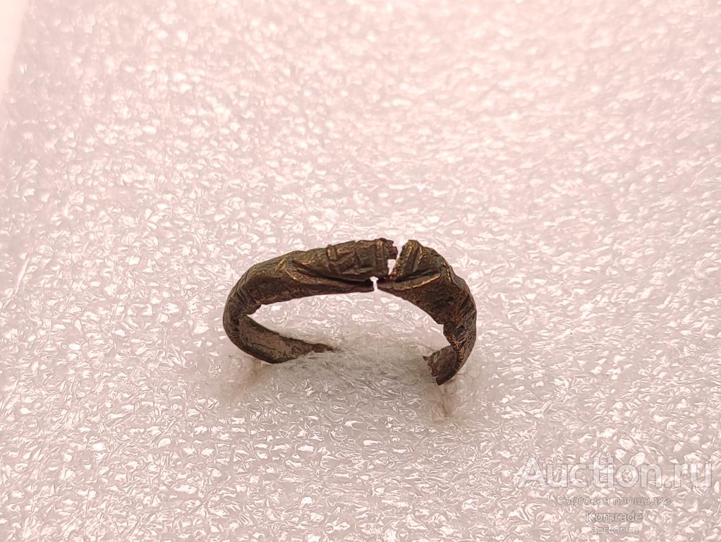 Старинный перстень кольцо Древняя Русь / бронза