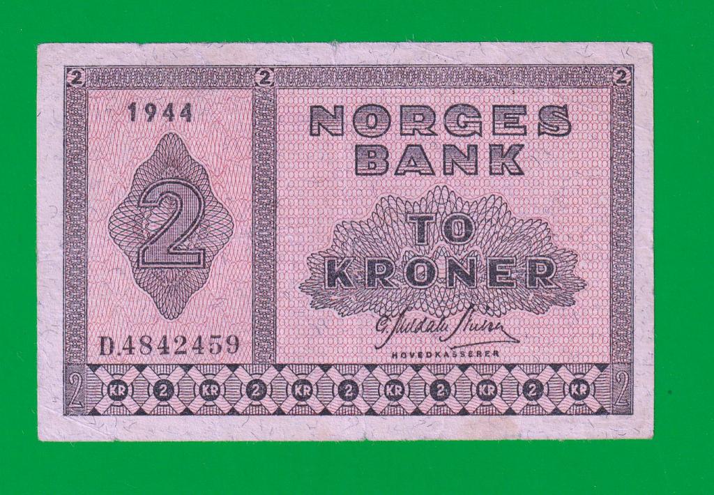 НОРВЕГИЯ  2 кроны 1944 - 16a1