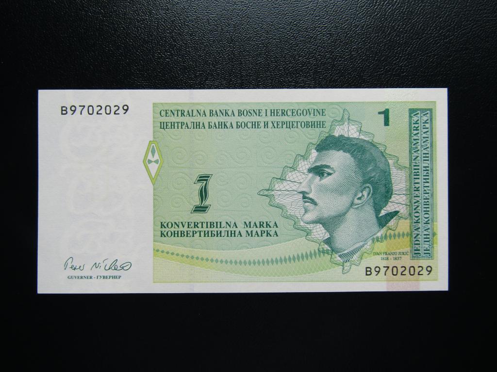 Босния и Герцеговина - 1 конвертируемая марка  1998г. UNC. Выпуск Хорватии.