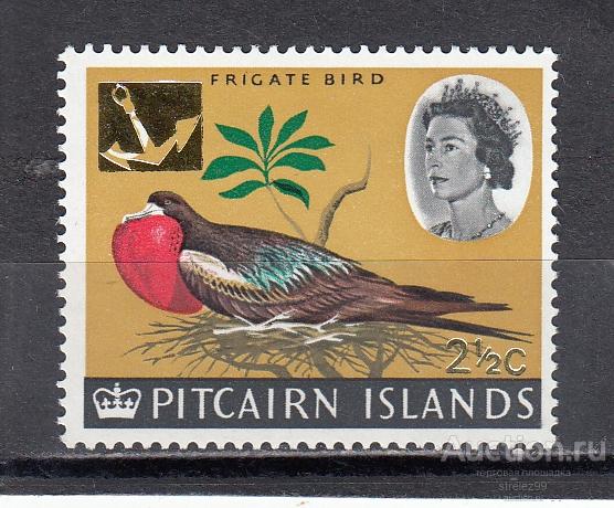 PITCAIRN ISLANDS ПИТКЕРН  Фауна Птицы № 75 Надпечатка 1967  Сост** MNH
