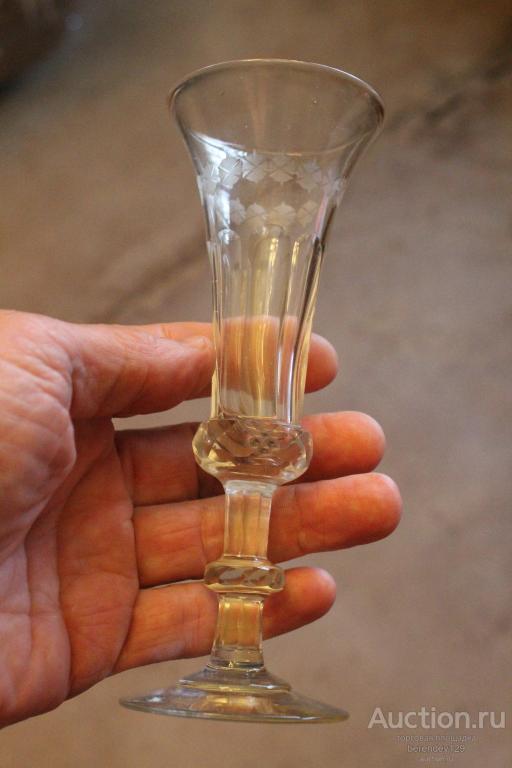 Фужер , бокал , рюмка , шампанка , флейта .  Стекло . Мальцов . ИСЗ . Ручная обработка .