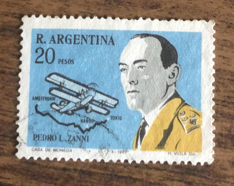 Аргентина 1967 - история авиации (летчик Педро Леандро Занни)