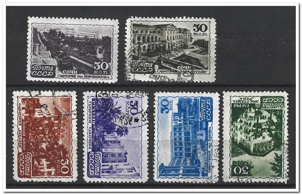 1947 курорты санатории 6 марок из серии гаш гс