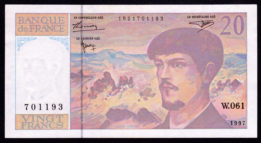 Франция 20 франков 1997 год...VF++