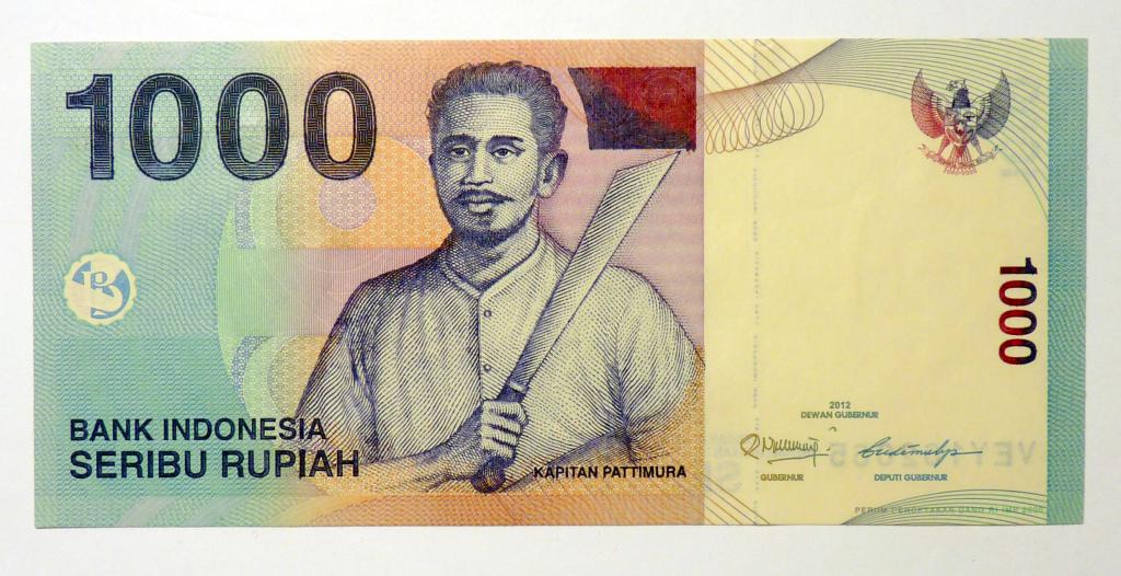 Бона Индонезия 1000 рупий 2012 года UNC банкнота