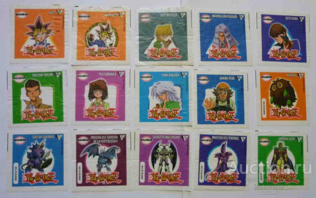 ВКЛАДЫШИ MALABAR  " МАЛАБАР YU-GI-OH "  34 ШТ