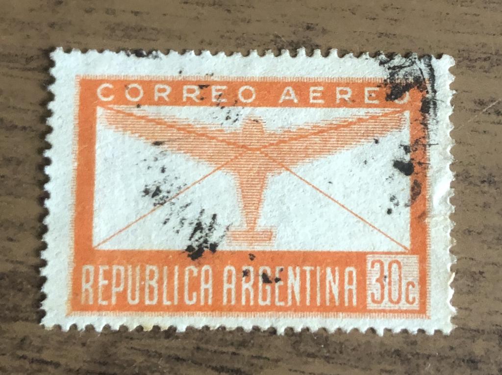 Марки Аргентина 1945 г авиа