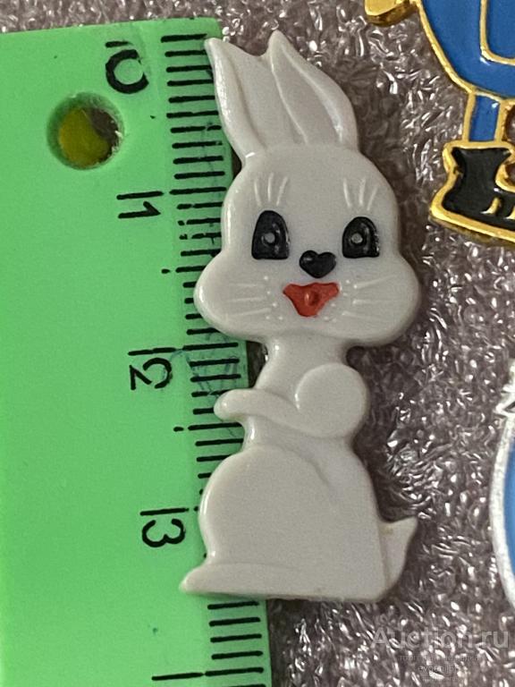 Знак ФИГУРНЫЙ БРОШЬ Значок детский. ЗАЯЦ. НУ ПОГОДИ.  РЕДЧАЙШИЙ RRR