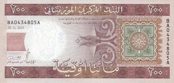 Мавритания 200 угий 2013 P17 пресс unc