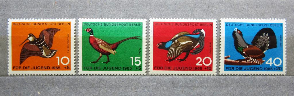 Германия Западный Берлин 1965 г. Фауна Птицы 4мар. полн. серия.**MNH OG