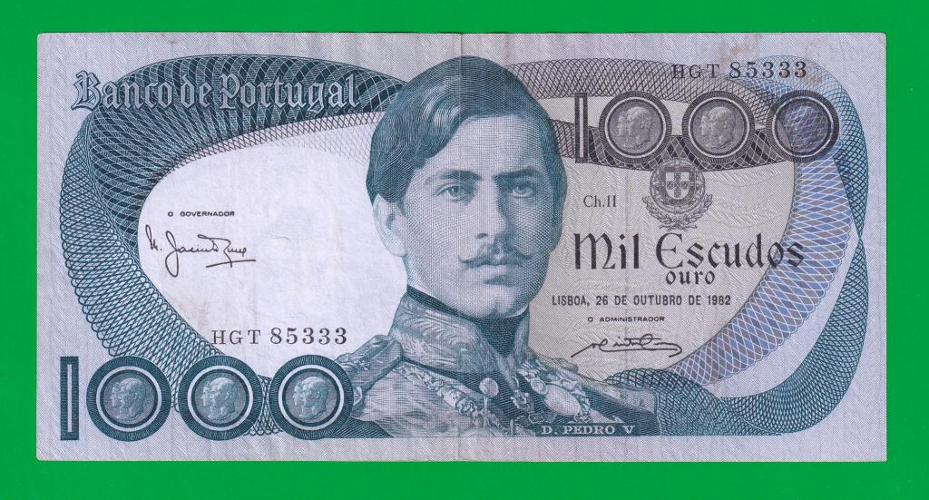 ПОРТУГАЛИЯ  1000 эскудо 1982 - 175e(7)   VF++