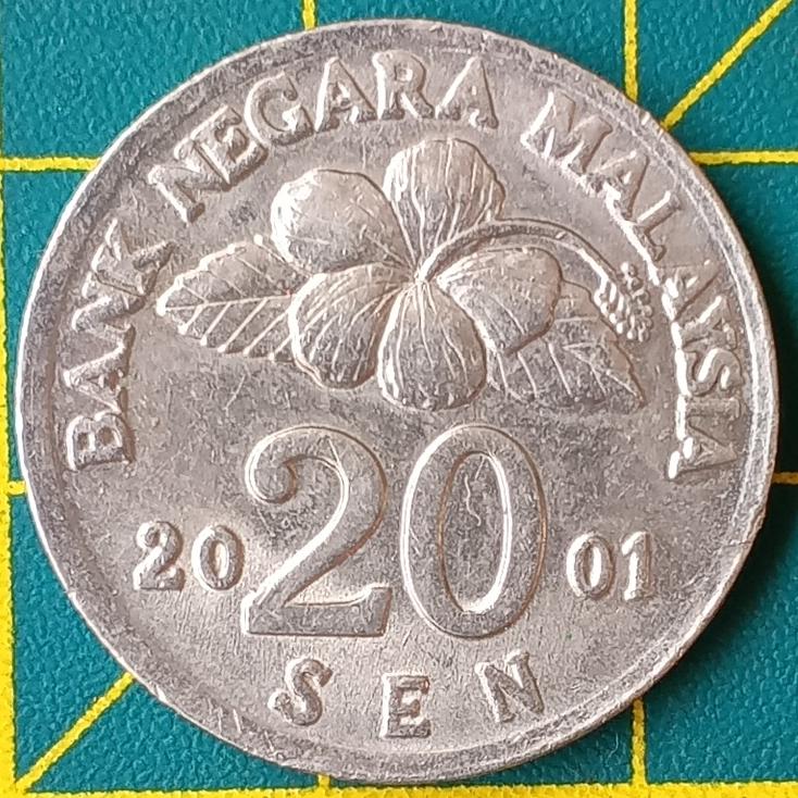 20 сенов, Малайзия, 2001г.