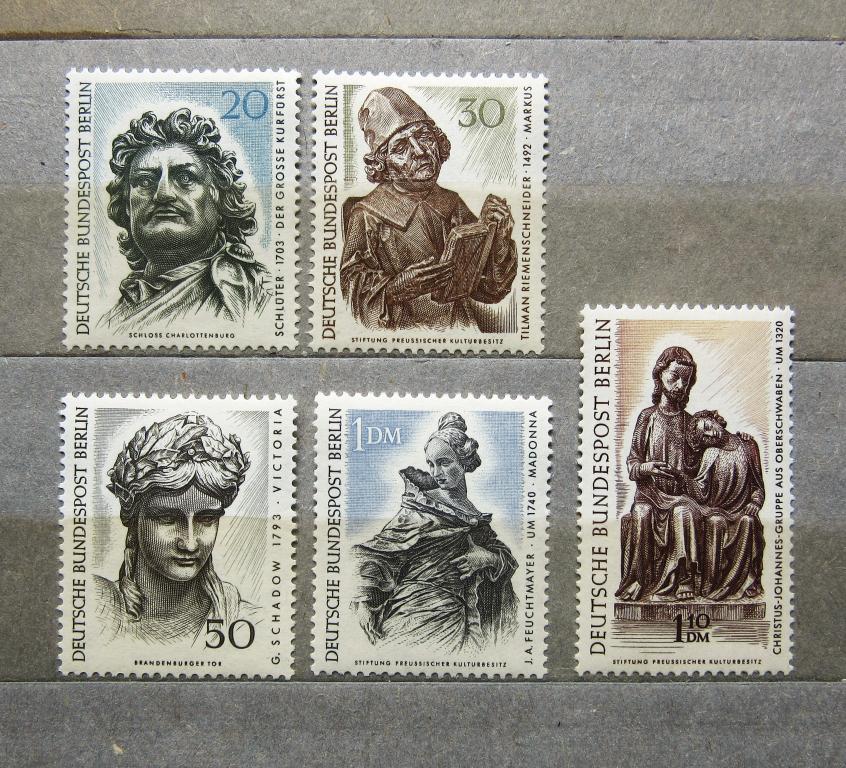 Германия Западный Берлин 1967 г. Искусство Скульптура Художественные сокровища   5мар. сер.**MNH OG