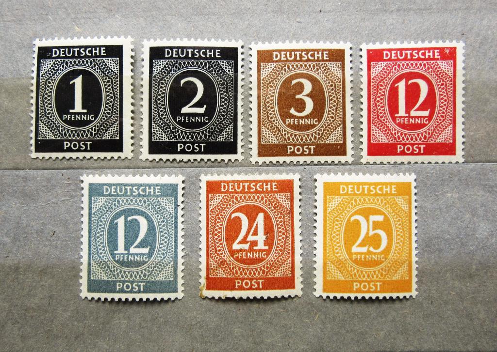 Германия 1946 г. Союзническая зона оккупации 7мар. серии.