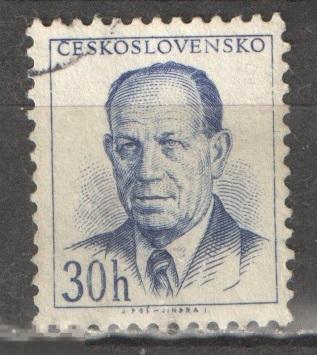 Чехословакия 1953 Mi# 816 Запотоцкий гаш q