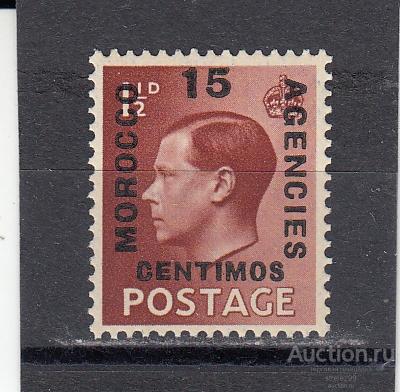 MOROCCO  МАРОККО   Эдуард VIII  Надпечатка  № 134  1936  Сост** MNH
