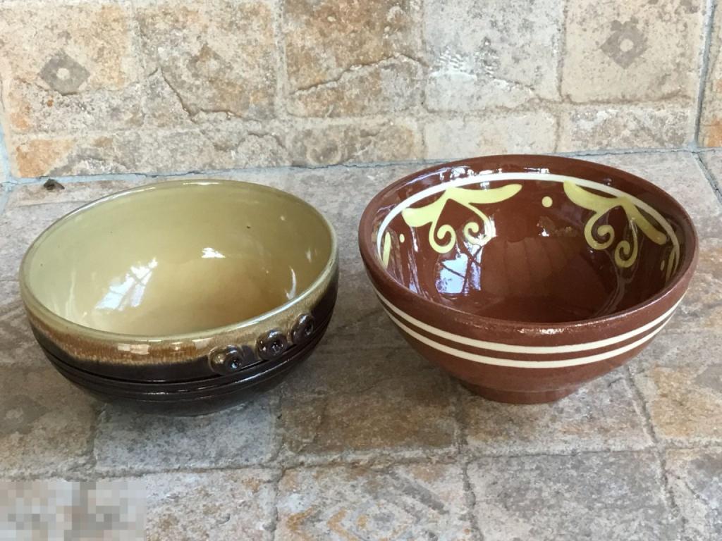 ПЛОШКА мисочка салатник обливная керамика СССР Отл