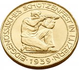 Швейцария. 100 Франков 1939 г. Золото. 17.5 г*0.900 0.5064 oz.