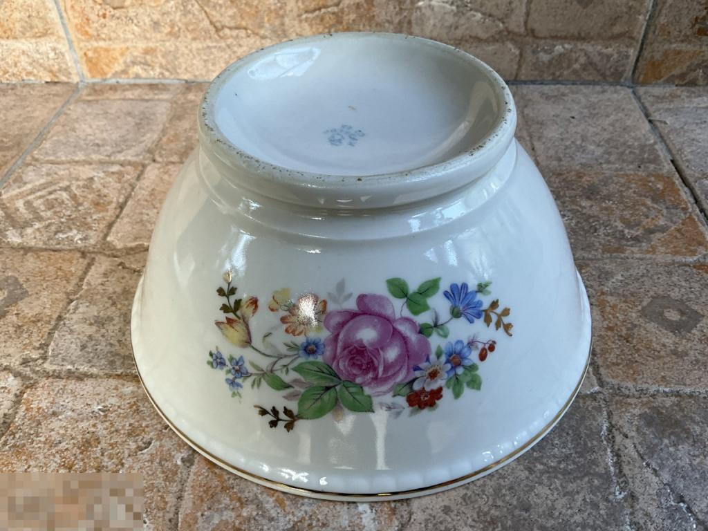 ПИАЛА большая конфетница салатник РОЗА букет цветы КУЗЯЕВО  Отл @