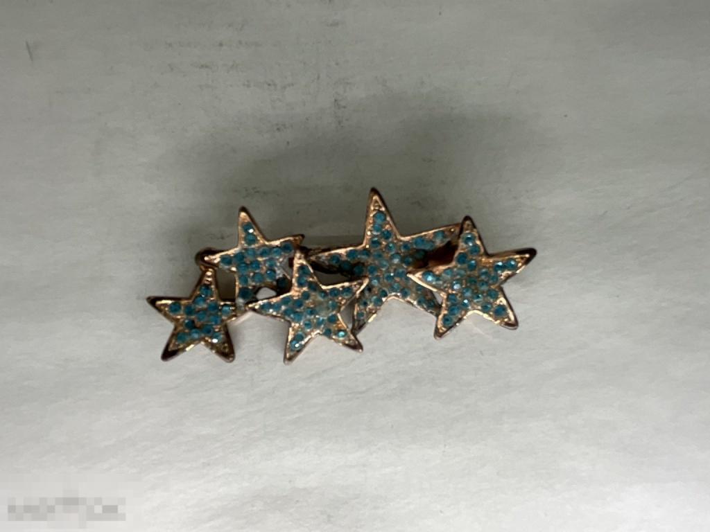 БРОШЬ брошка СОЗВЕЗДИЕ ЗВЕЗДЫ с голубыми стразами СССР винтаж № 120