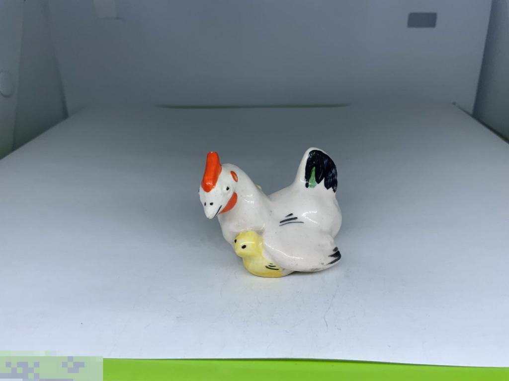 КУРОЧКА с ЦЫПЛЯТАМИ курица птичий двор миниатюра ЛФЗ