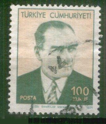 Турция 1971  Mi# Ататюрк гаш