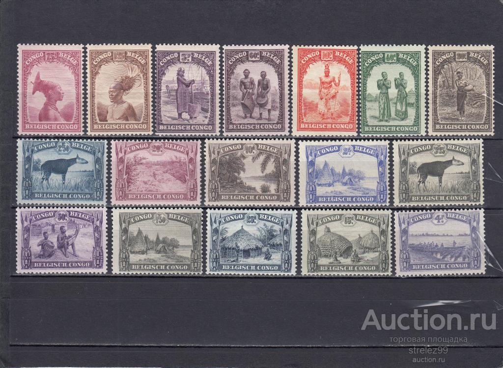 BELGISCH CONGO БЕЛЬГИЙСКОЕ КОНГО   Артефакты Аборигены Этнография Подборка  1931  Сост** MNH