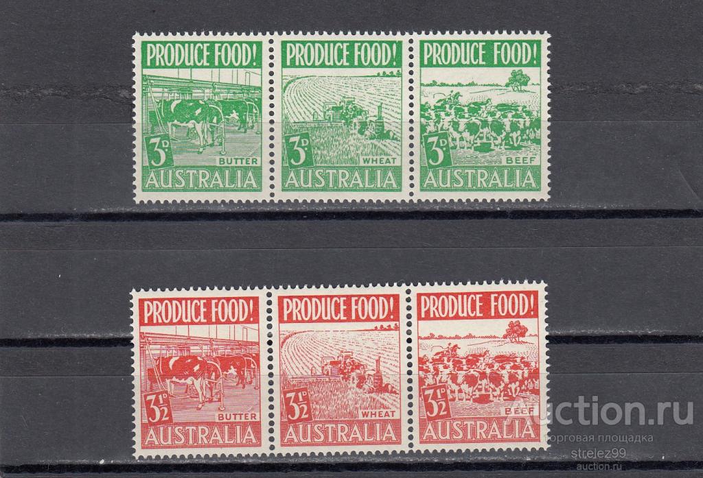 AUSTRALIA  АВСТРАЛИЯ Продовольственная Программа Сцепки Серия 1953 г  12 Евро!  Сост** MNH