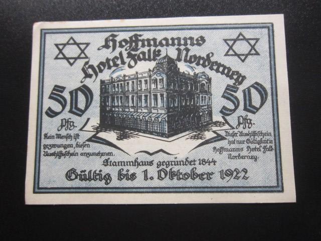 ГЕРМАНИЯ НОТГЕЛЬД  50  ПФЕННИГОВ        NORDERNEY