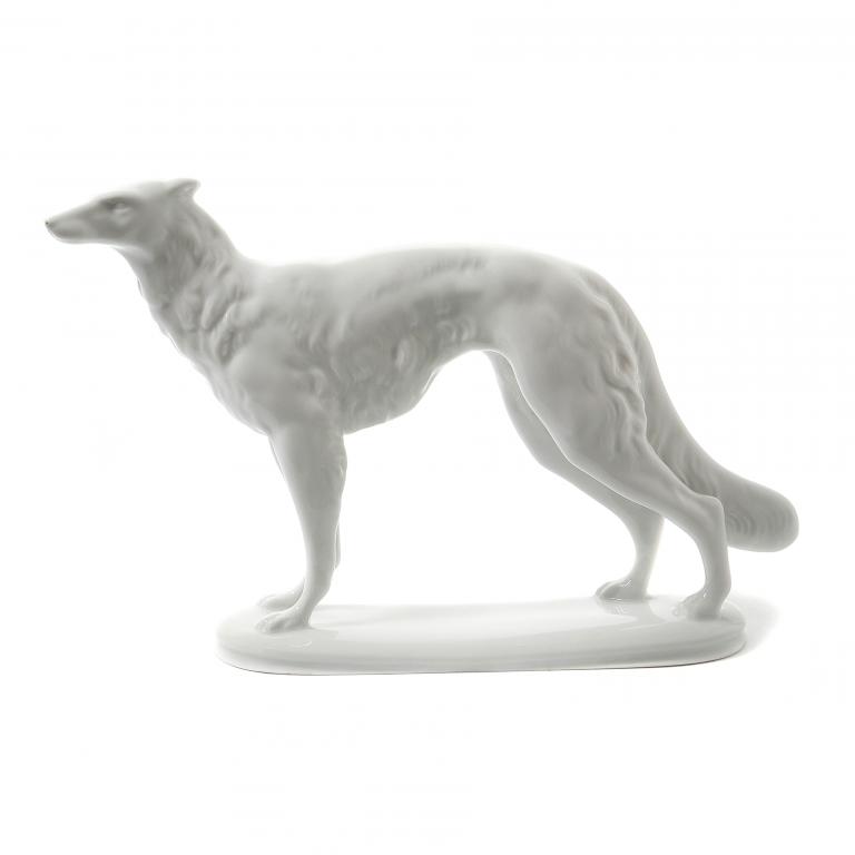 Фарфоровая фигура "Русская борзая". Zeh Scherzer