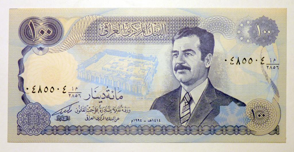 Бона Ирак 100 динар динаров 1994 года UNC банкнота Хусейн